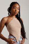 Celestine Crochet Top - Beige