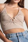 Natalia Crop Top - Beige