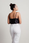Best Mistake Satin Bodysuit - Black