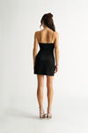 If You Ever Loved Me Black Slit Mini Dress