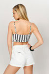 Just Right Lace Up Top - Black