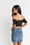 Lela Crop Top - Black Multi