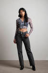 Put On The Pressure Crop Top - Black
