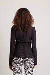 Take Me Out Open Front Blouse - Black