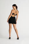 These Days Keyhole Backless Mini Dress - Black