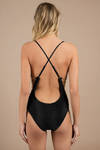 Blue Life Unchained Chain Strap One Piece Swimsuit - Black