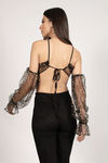 Ziggy Stardust Crop Top - Black