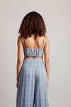 Only Want You Crop Top - Blue Multi