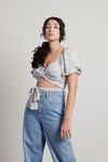 Single Again Crop Top - Blue