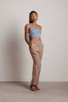 Want You Around Crop Top - Blue
