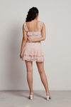 Seanna Lace Skater Mini Dress - Blush