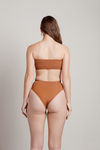 Seaside High Waist Bikini Set - Brown