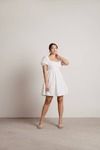 Isa Open Back Babydoll Mini Dress - Cream