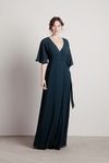 We Could Be Deep V High Slit Maxi Dress - Emerald