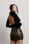 Slither Thru Snake Print Mini Skirt - Green