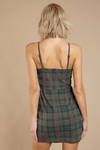 JOA Jess Plaid Cami Mini Dress - Grey Multi