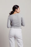 Paola Ribbed Cardigan - Grey