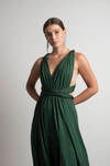 Think It Through Multiway High Slit Maxi Dress - Hunter Green