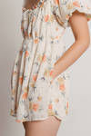 In Bloom Floral Romper - Ivory