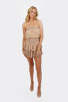Aesha Strapless Romper - Ivory Multi