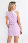 Shape Shifter Cutout A-Line Mini Dress - Lavender & White