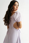Danica Puff Sleeve Cutout Mini Dress - Lilac