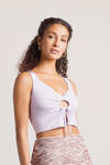 Tell Me It All Crop Top - Lilac
