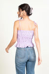 Zoriah Smocked Blouse - Lilac