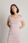Fall For Me Off The Shoulder Mermaid Maxi Dress - Mauve