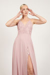 Unforgettable Lace High Slit Maxi Dress - Mauve