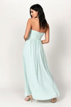 Go Glam Sweetheart Surplice Maxi Dress - Mint