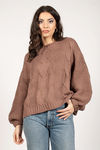 Kacey Chunky Knit Sweater - Mocha