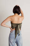 Talk About Me Tube Top - Moss