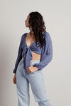 Move On Crop Top - Navy Satin Leopard 