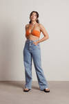 Blinding Lights Bandeau Top - Orange