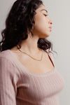 Dainty Touch Long Sleeve Top - Rose