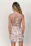Lillian Lace Embroidered Mini Dress - Rose