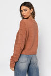 Take It Easy Knit Sweater - Rust
