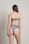 Twist & Turn Metallic Bikini Set - Silver