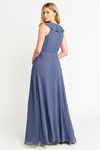 Treasure Me Plunging High Slit Maxi Dress - Slate