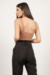 Twist And Turn Crop Top - Tan