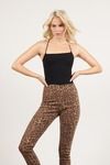In The Jungle Leopard Print Pants - Taupe Multi