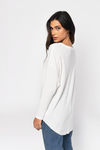 Charlie Front Tie Top - White