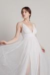 Here To Slay Plunging High Slit Maxi Dress - White