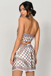 No Time Embellished Mini Skirt - White