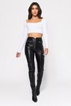 Side Note Crop Top - White