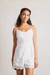 We Could Be Lace Romper - White