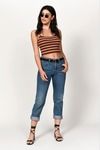 Beautiful Crazy Crop Top - Wine Multi