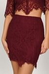 Yvonne Lace Mini Skirt - Wine
