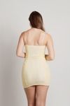 Denver Sweetheart Ruched Mini Dress - Yellow